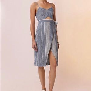 Express striped cutout dress
